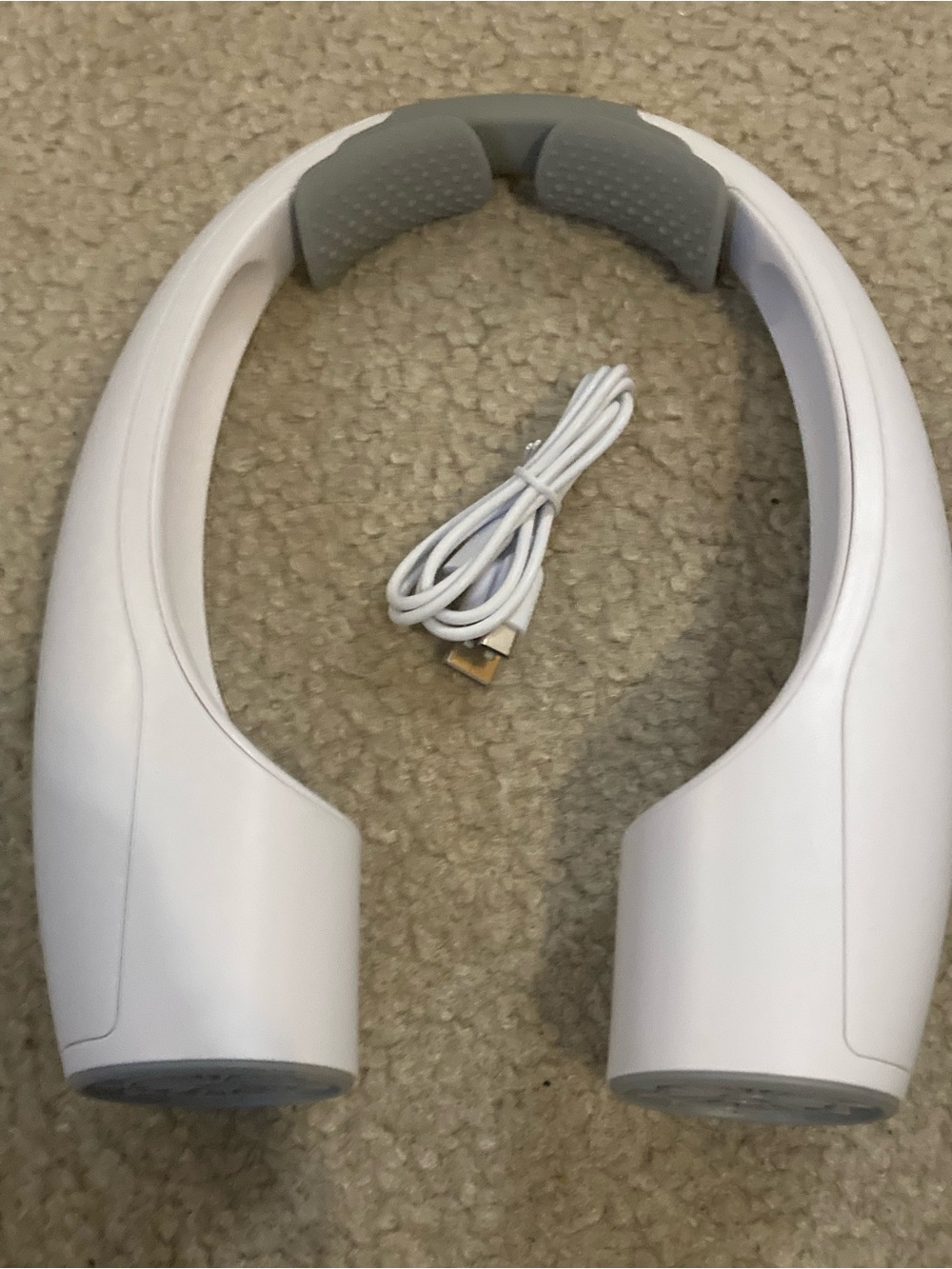 White Neck fan with USB Charging
